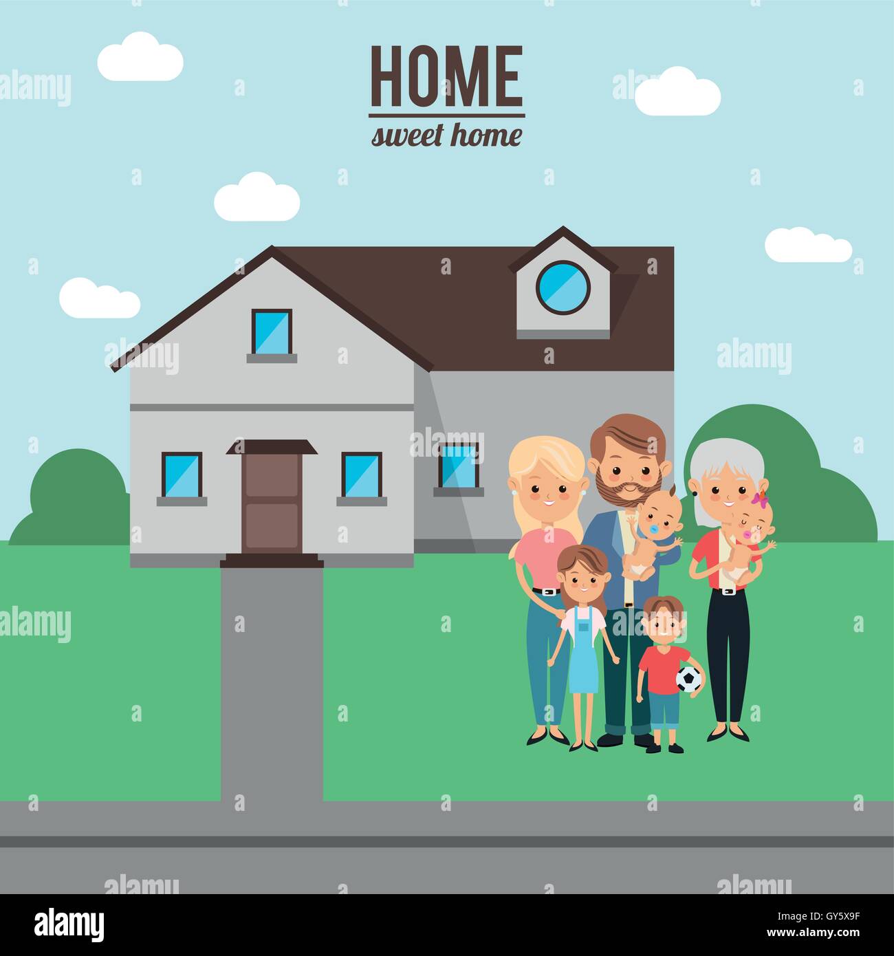 Home house building and family design Stock Vector Image & Art - Alamy