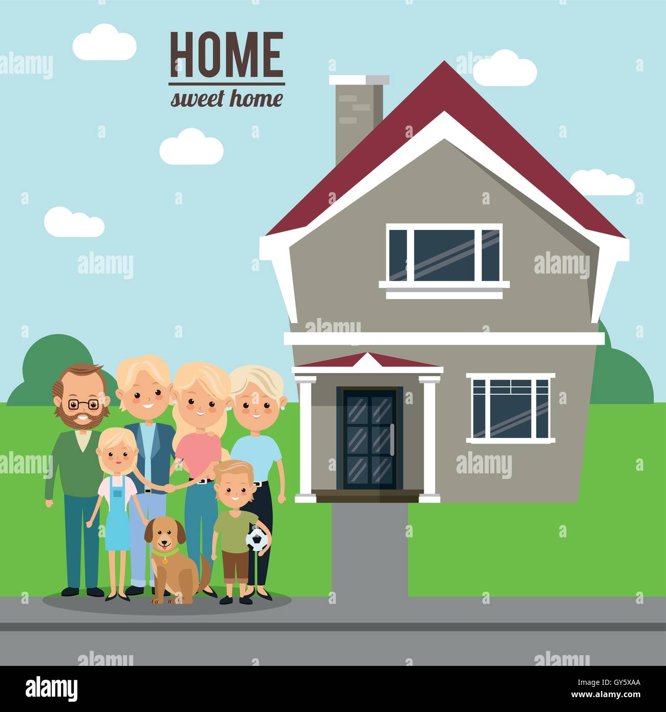 Home house building and family design Stock Vector Image & Art - Alamy