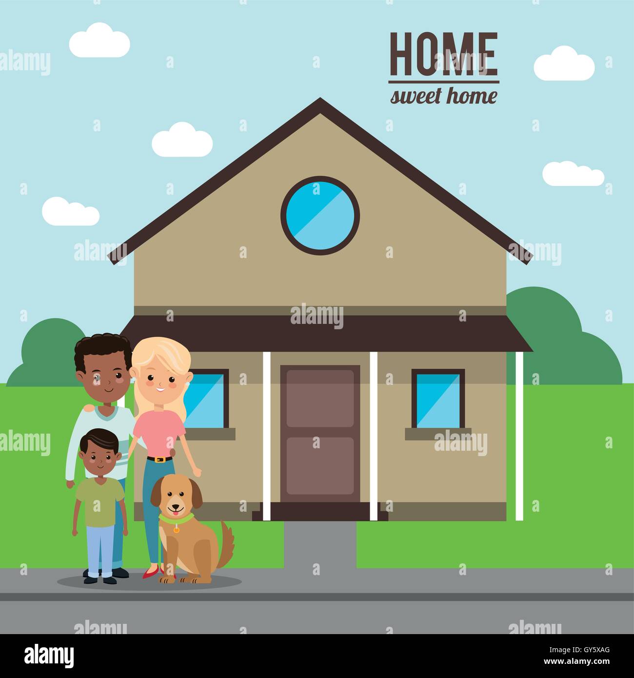 Home house building and family design Stock Vector Image & Art - Alamy