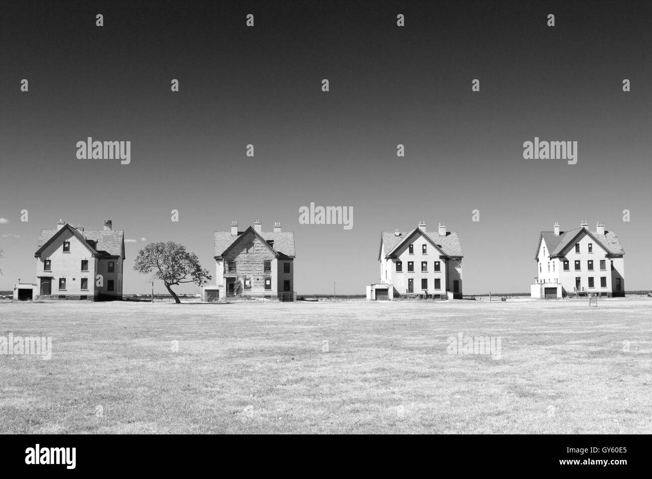 An Officers Row house, Fort Hancock, Sandy Hook Gateway National Recreation Area, New Jersey, USA Stock Photo