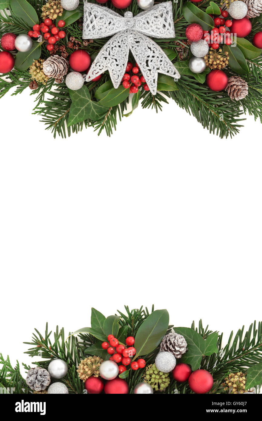 Christmas Border. Christmas and winter background border with fir, holly,  ivy, m , #AFF, #border, #fir, #holl…