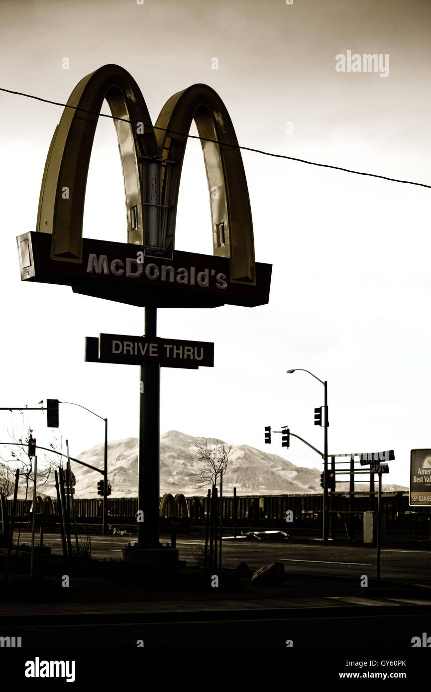 Fast Food Mojave City Stock Photo Alamy