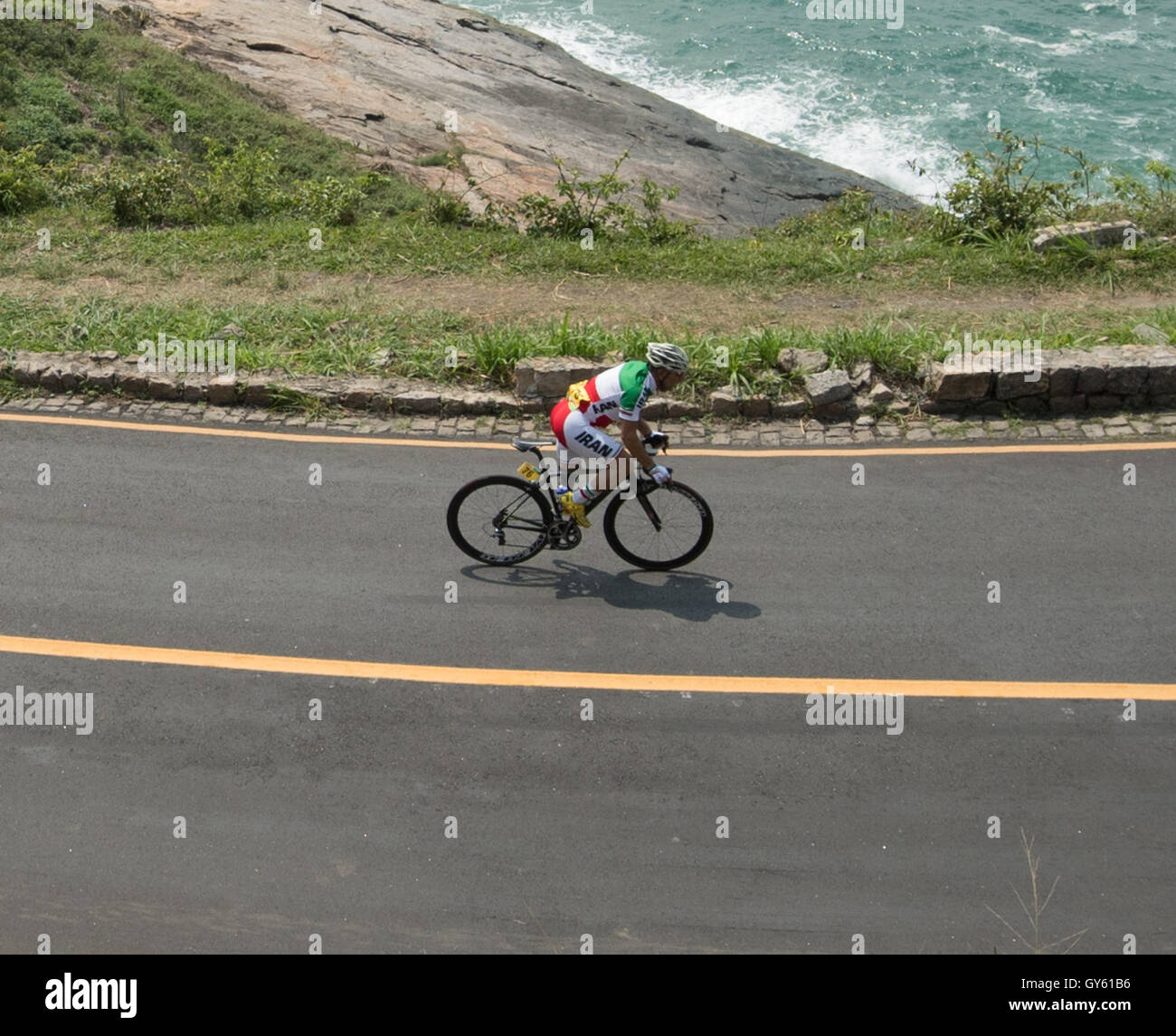 Islamic Republic of Iran's Bahman Golbarnezhad competes in the Men's 