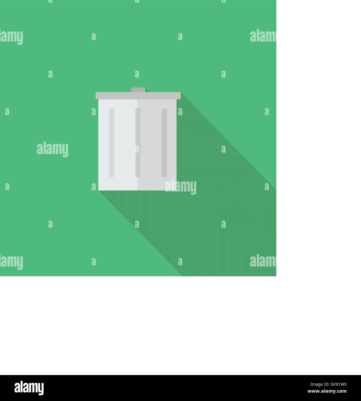 Bin icon , Flat design style, vector illustration. long shadow icon ...