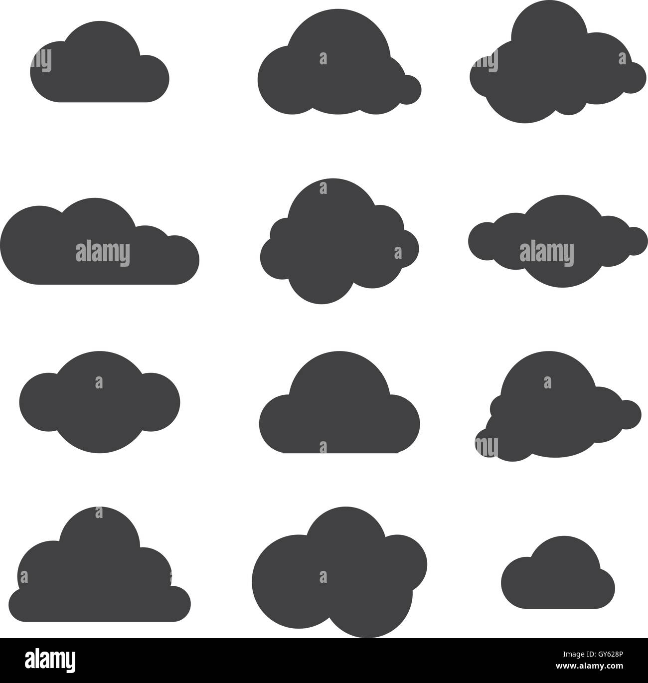 Vector illustration of clouds collection Stock Vector Image & Art - Alamy