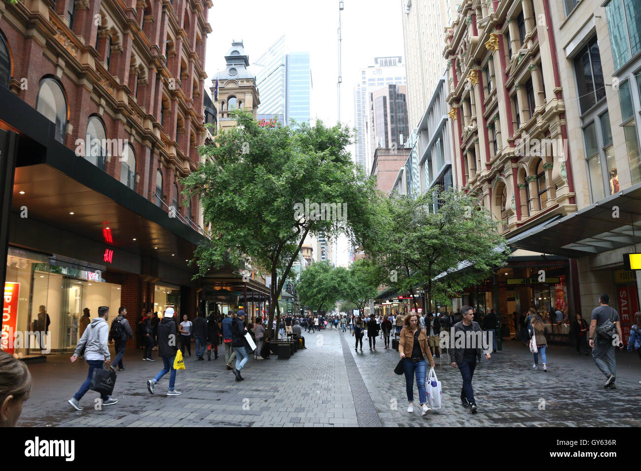 Pitt Street Mall in Sydney, Australia Stock Photo Alamy