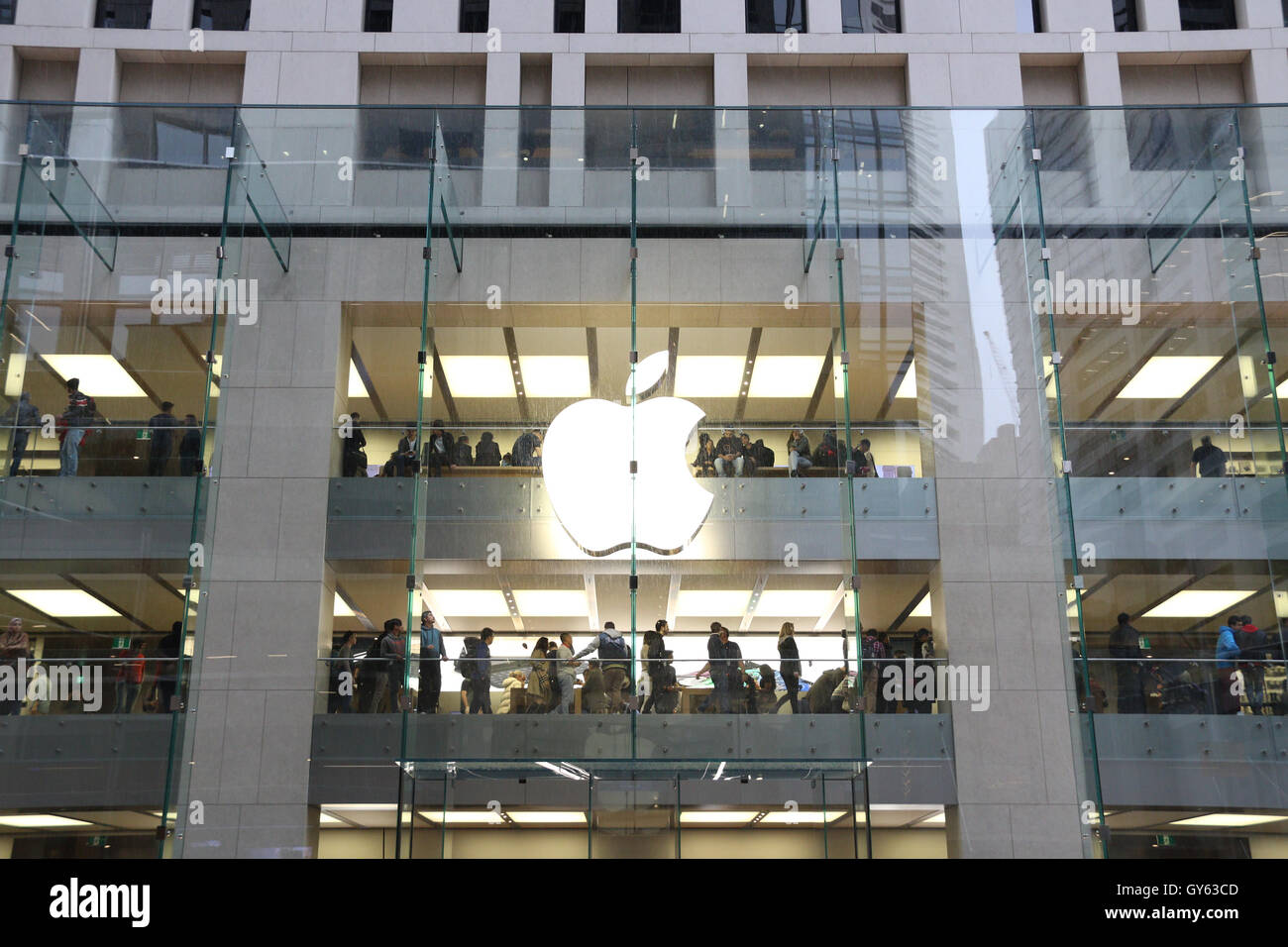 Sydney flagship Apple store at 367 George Street. Stock Photo