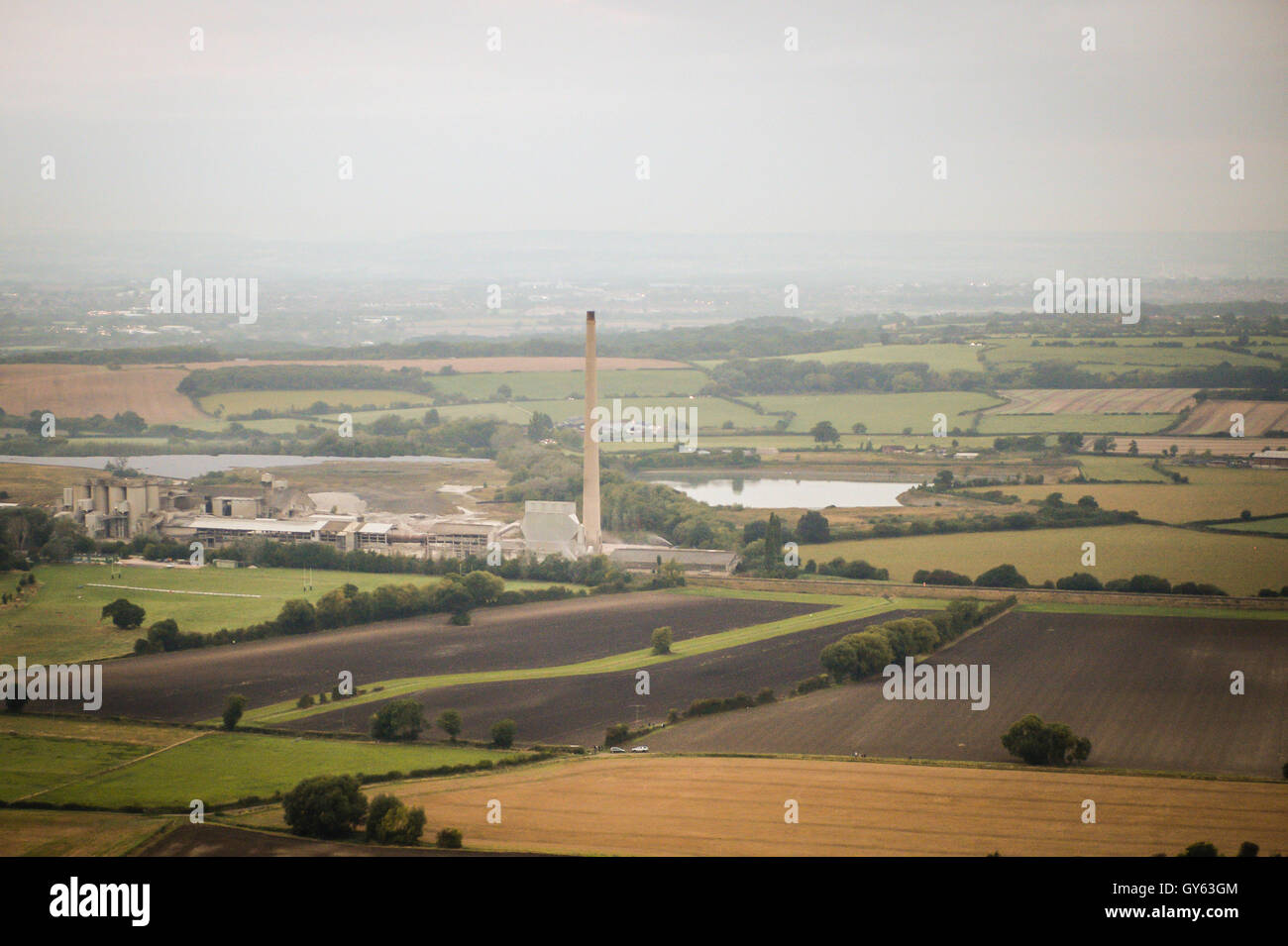 The view prior to demolition, by controlled explosion, of the 400ft ...
