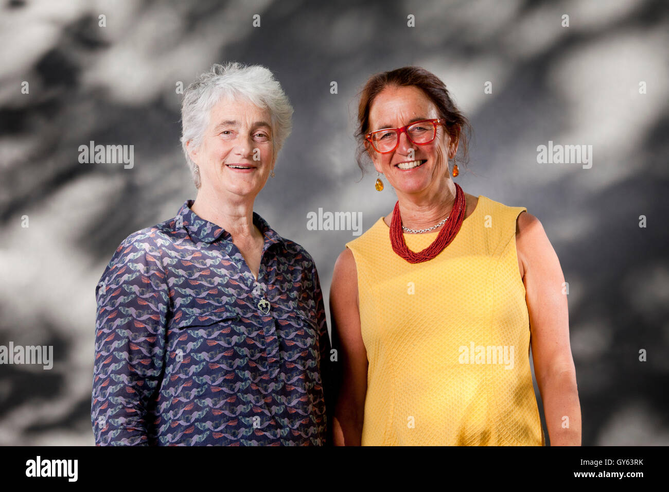 Valerie Gillies The Scottish Poet And Dr Lesley Morrison A Scottish G P And Creator Of A Book Of Poetry For Junior Doctors At The Edinburgh International Book Festival Edinburgh Scotland 22nd August