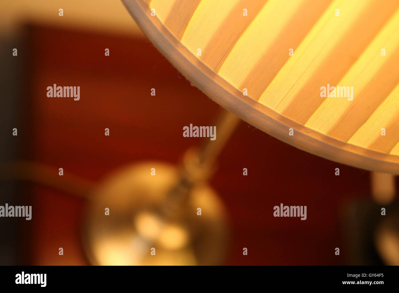 Closeup of lamp on desk Stock Photo