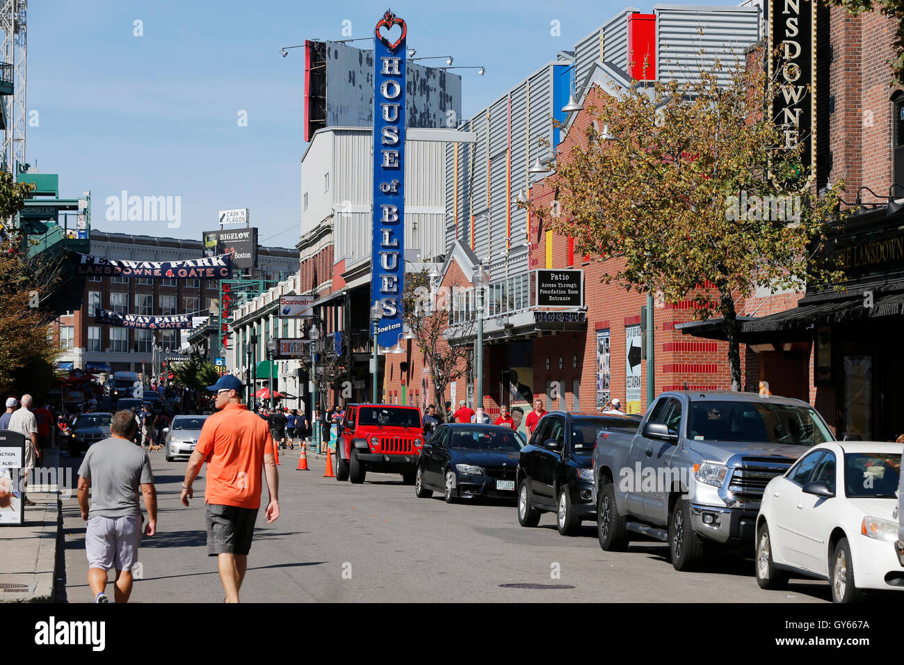 Lansdowne Street outside Fenway Park, Boston, Massachusetts Stock Photo