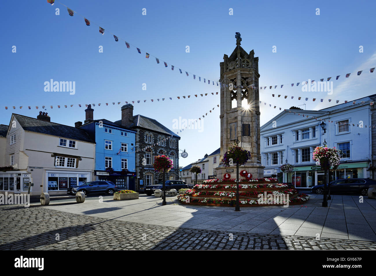 The war ,memorial in the town of Launceston in cornwall Stock Photo