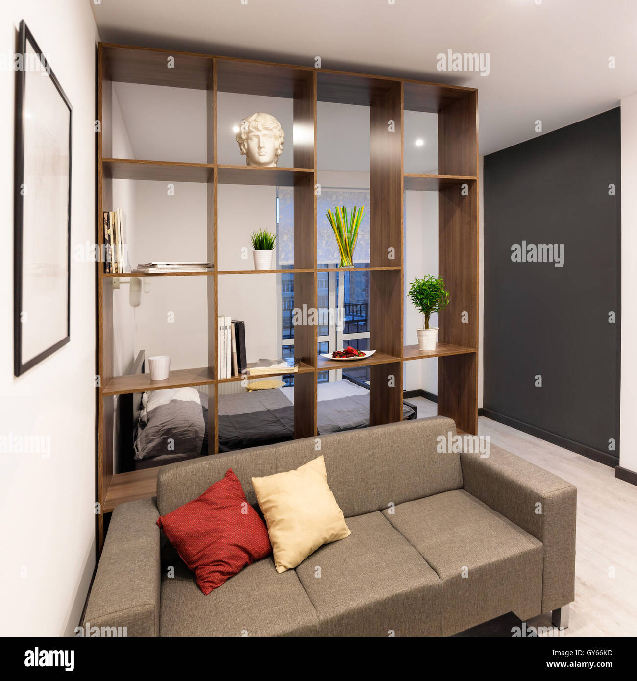 Living room in modern apartment Stock Photo - Alamy