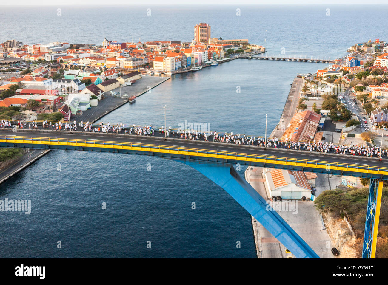 Walk for the Roses 2016 Willemstad Curacao aerial Stock Photo - Alamy