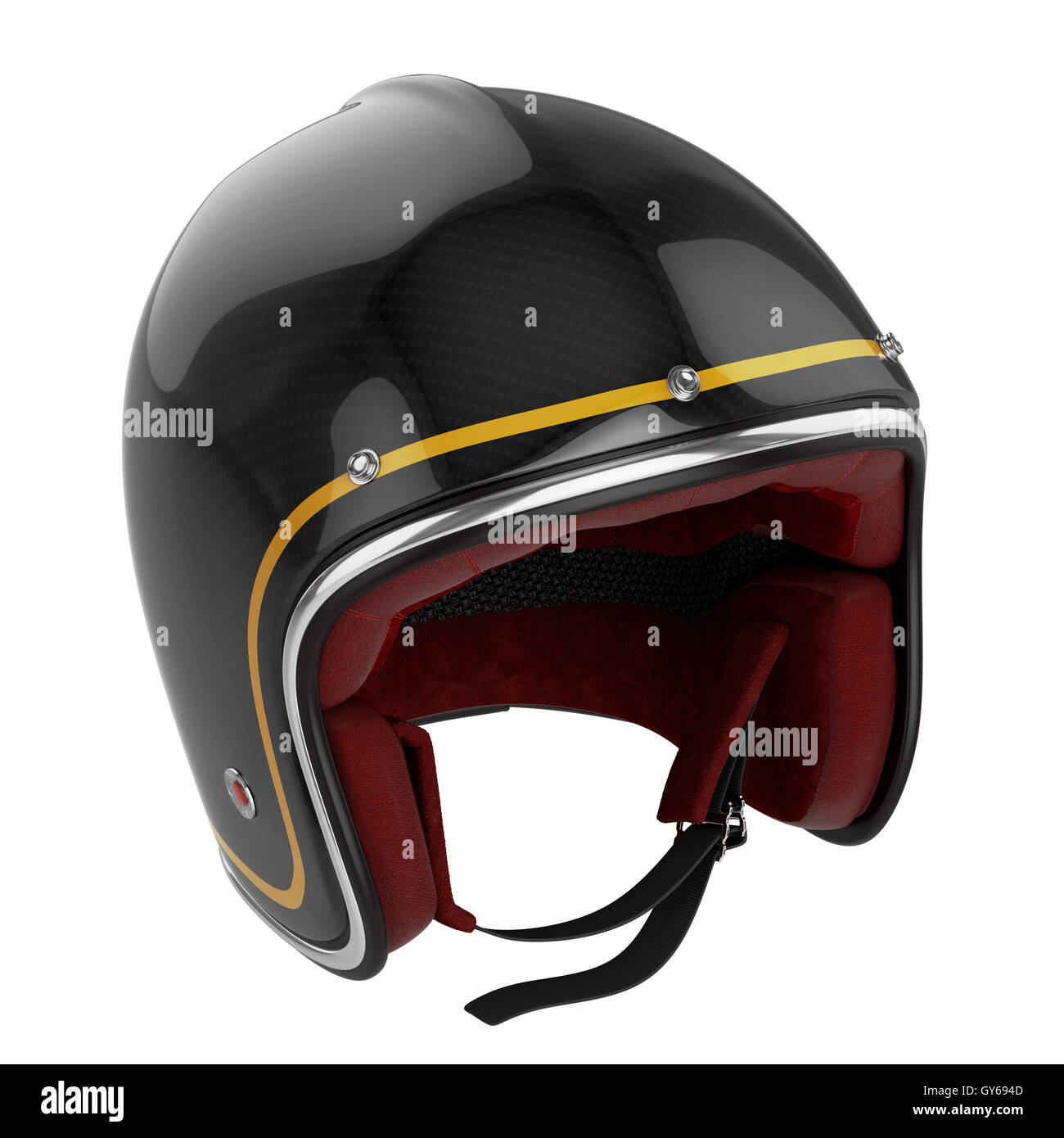 Motorcycle helmet black carbon modern Stock Photo Alamy