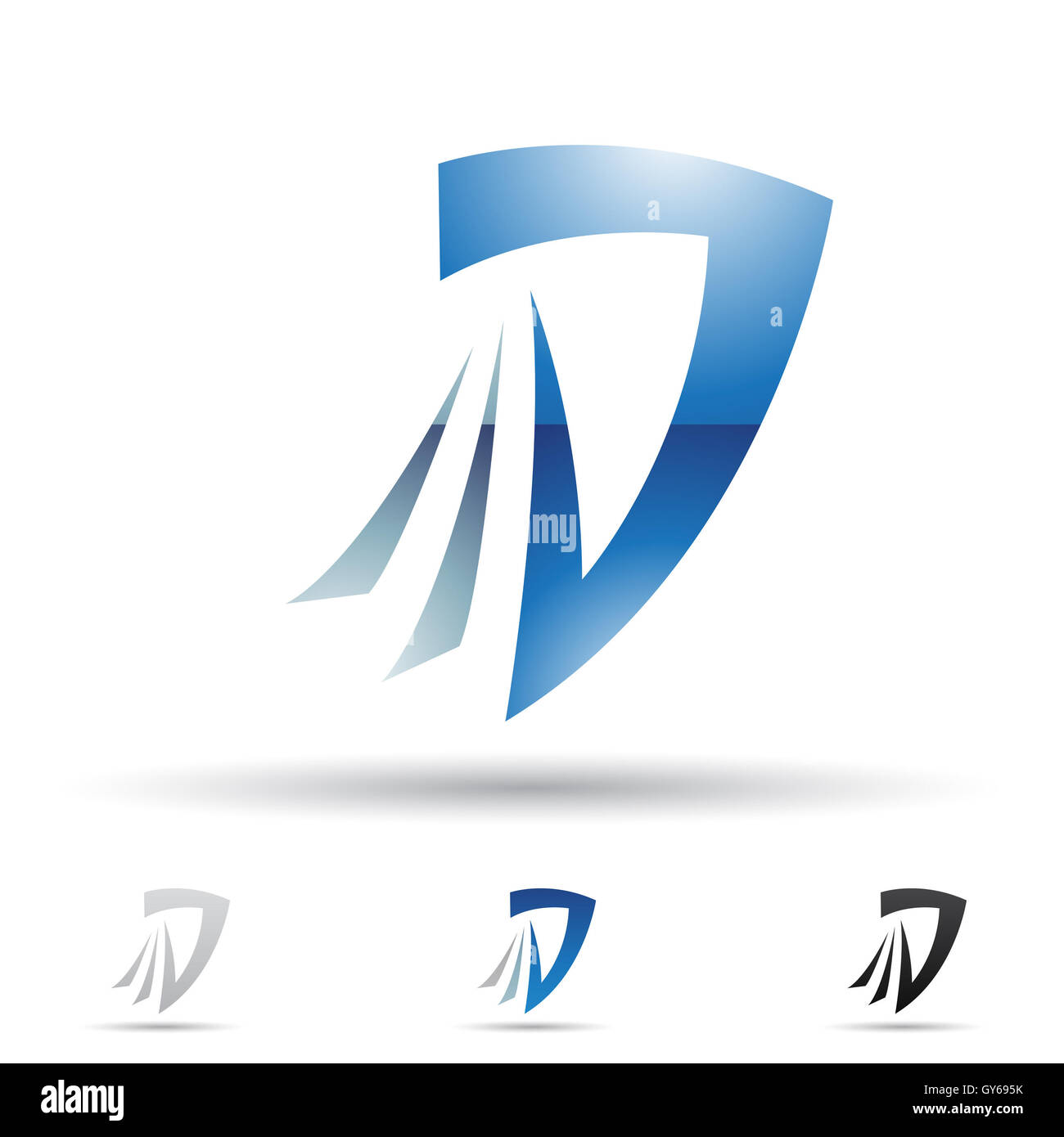Vector illustration of abstract icons based on the letter D Stock Photo ...