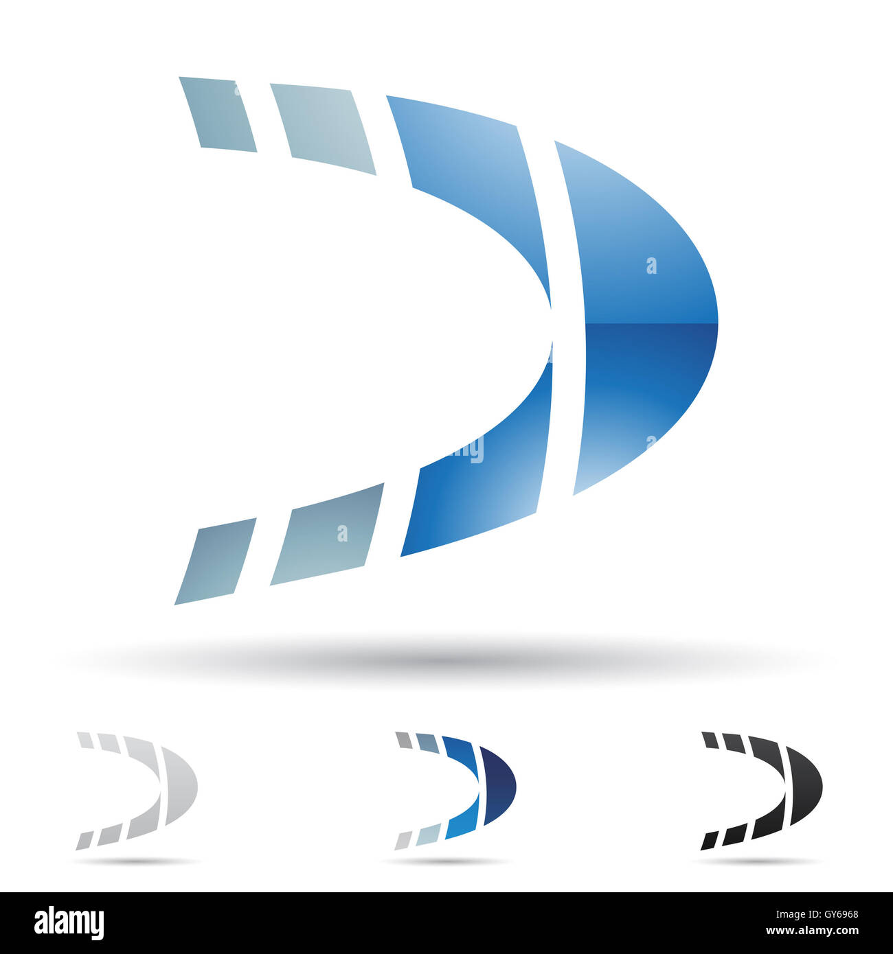 Vector illustration of abstract icons based on the letter D Stock Photo ...