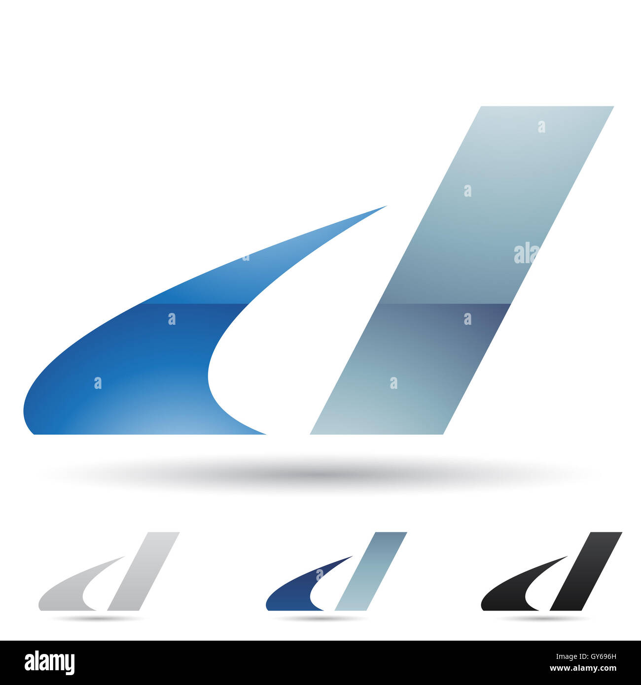 Vector illustration of abstract icons based on the letter D Stock Photo ...