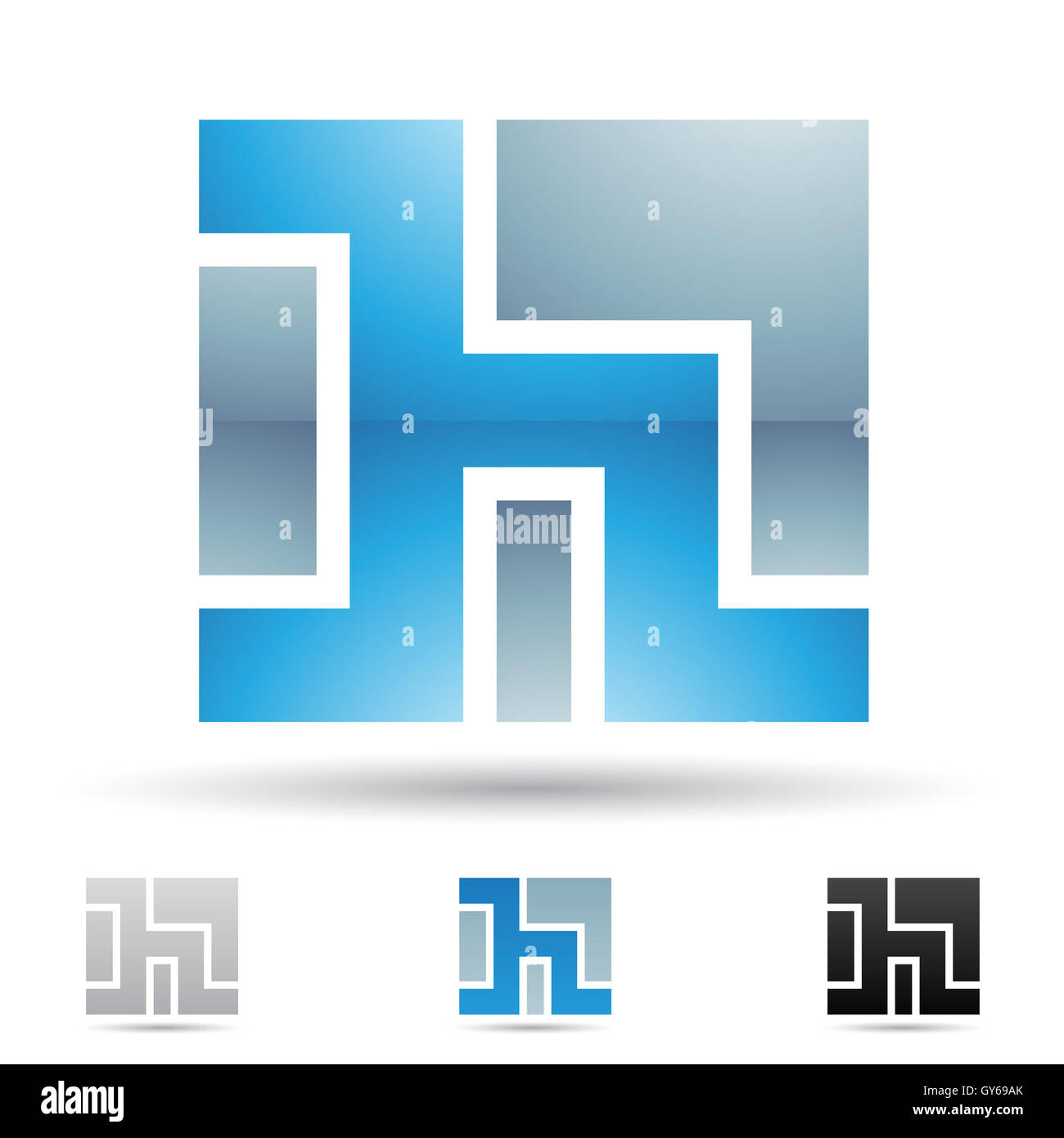 Vector illustration of abstract icons based on the letter H Stock Photo ...