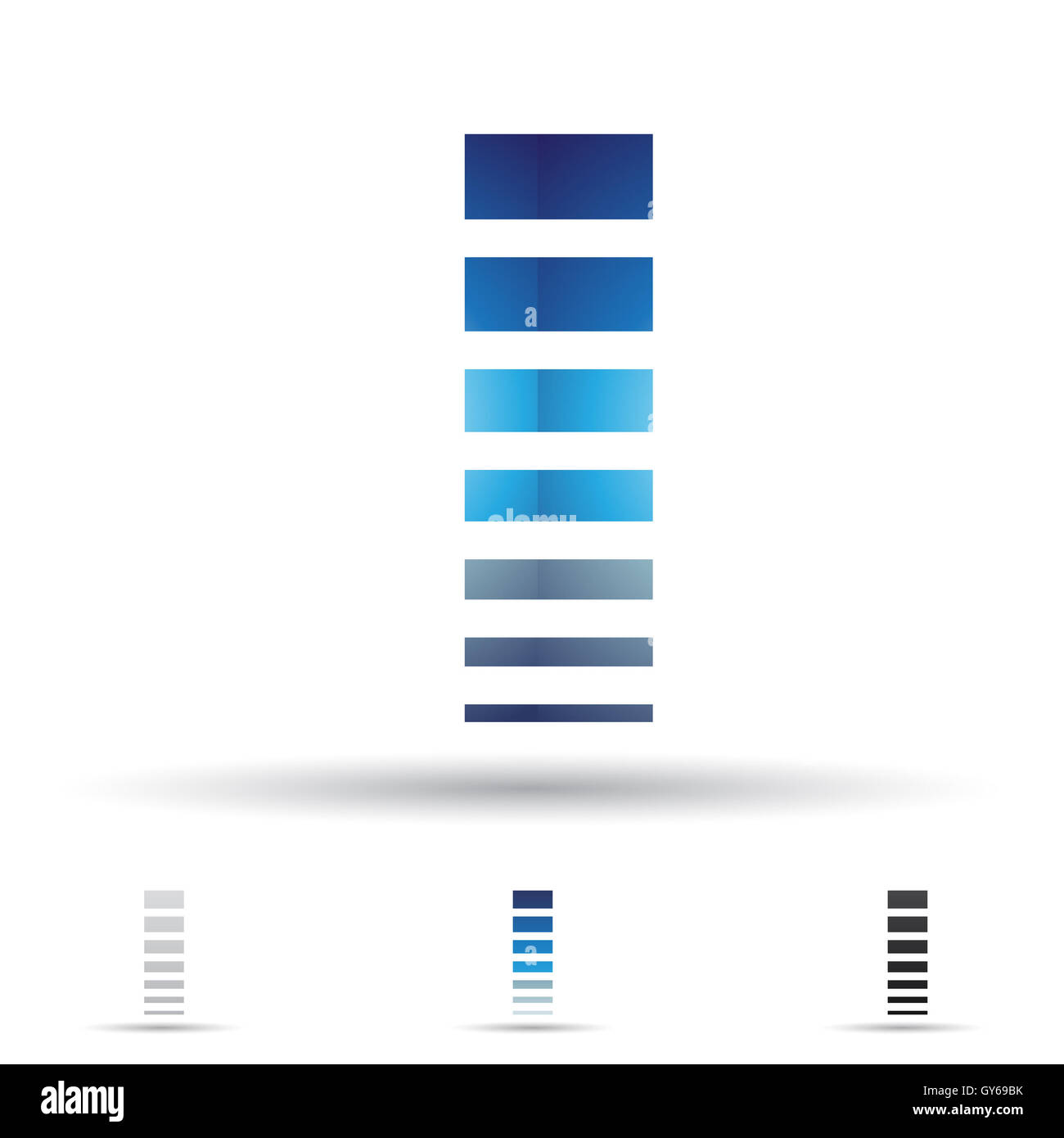 Vector illustration of abstract icons based on the letter I Stock Photo ...