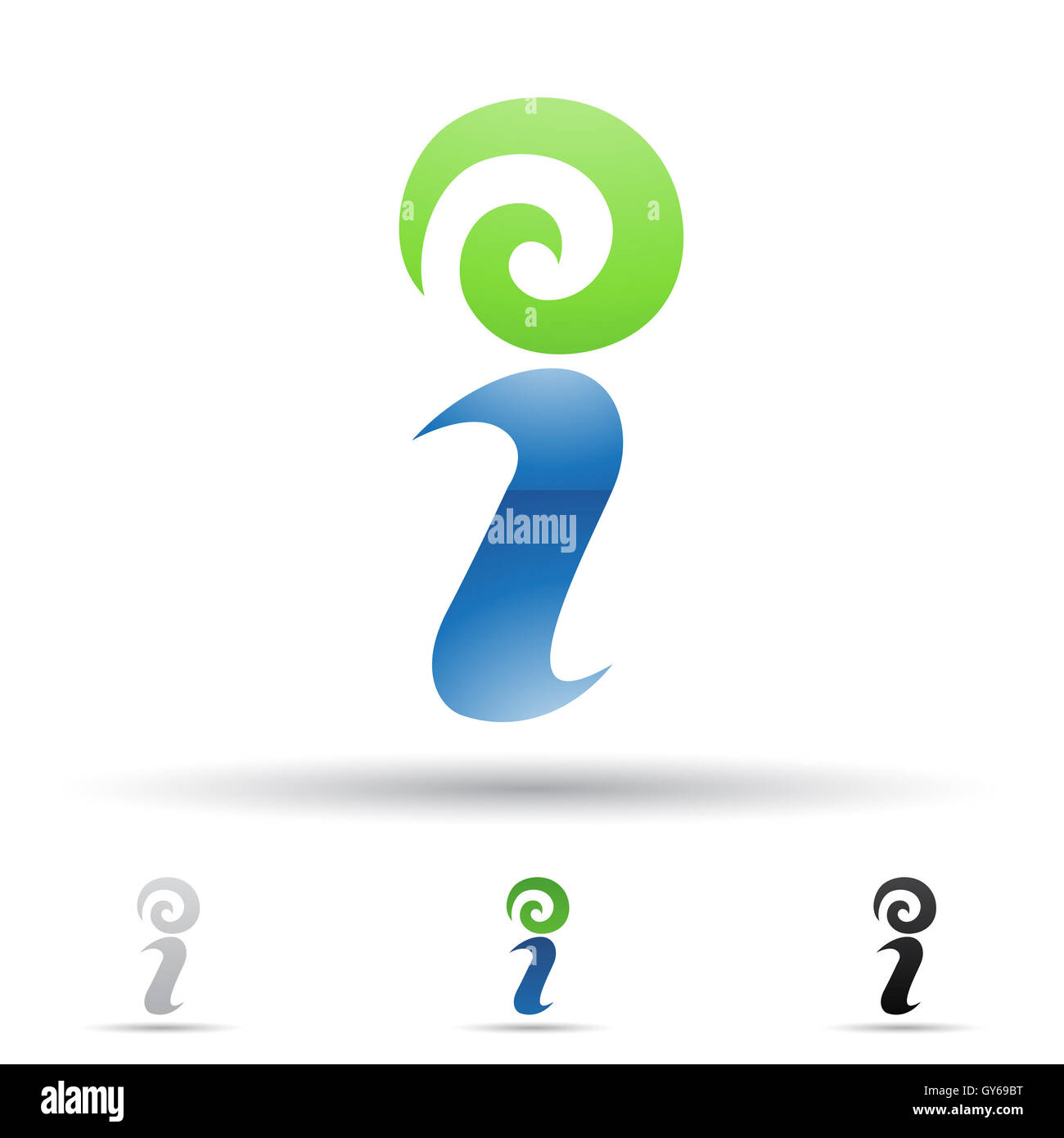 Vector illustration of abstract icons based on the letter I Stock Photo ...
