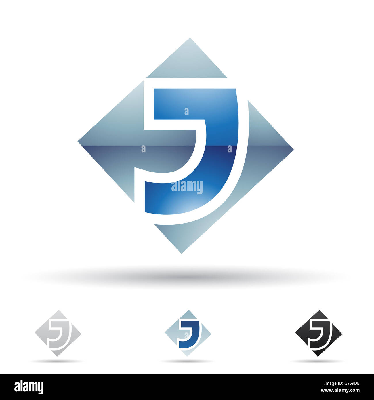 Vector illustration of abstract icons based on the letter J Stock Photo ...