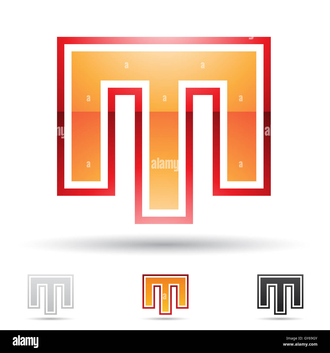 Vector illustration of abstract icons based on the letter M Stock Photo ...