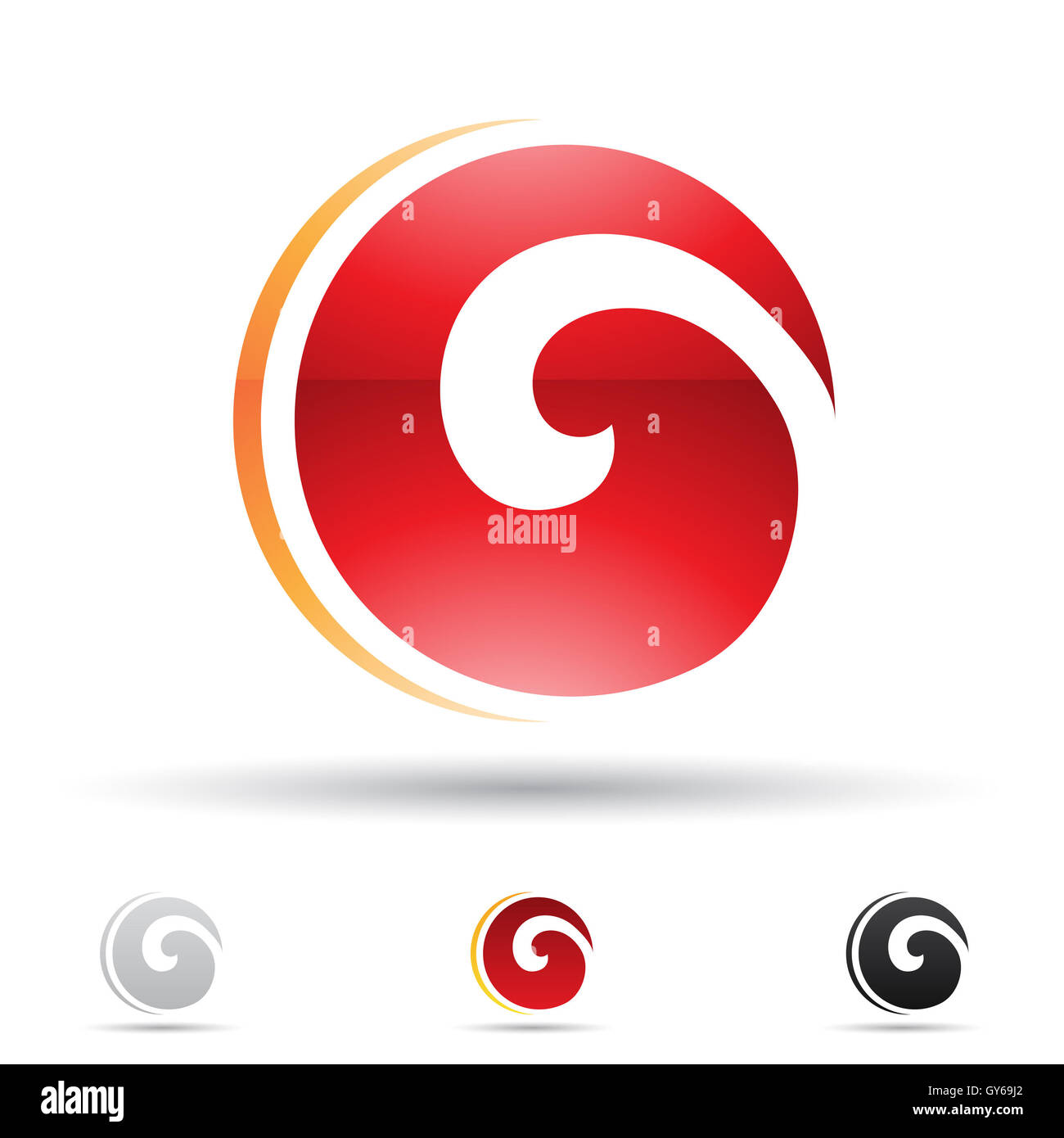 Vector illustration of abstract icons based on the letter O Stock Photo ...