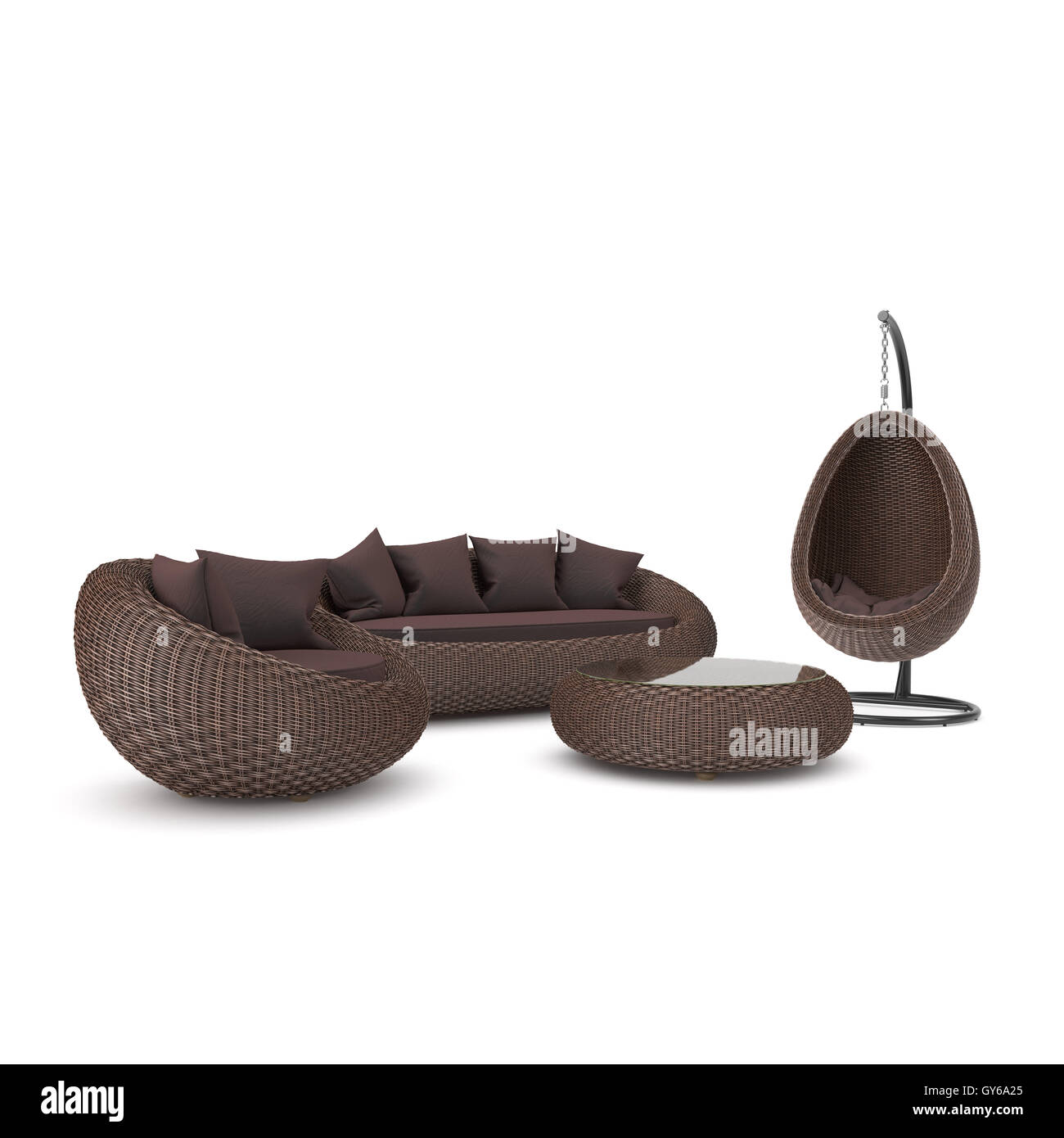 Furniture with rattan Stock Photo Alamy