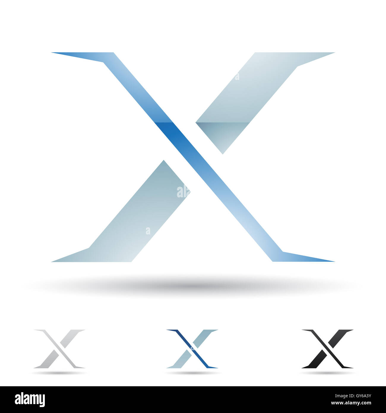 Vector illustration of abstract icons based on the letter X Stock Photo ...