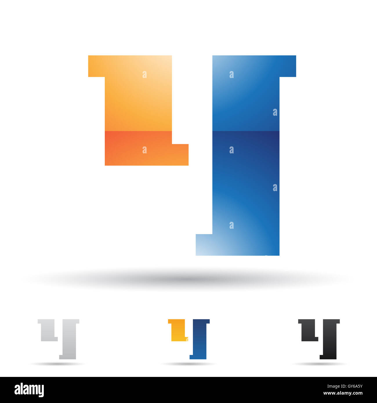 Vector illustration of abstract icons based on the letter Y Stock Photo ...