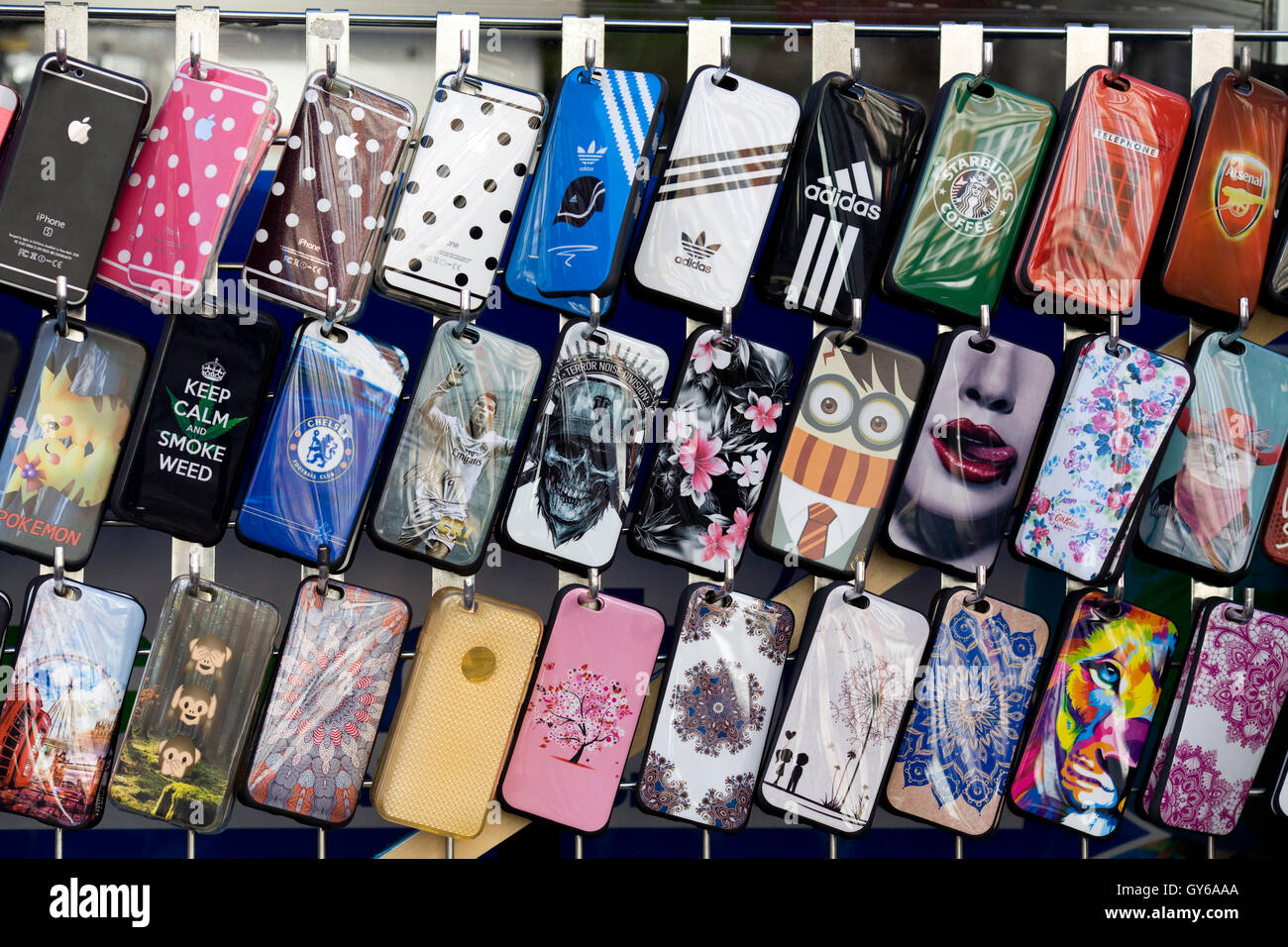 Decorative mobile phone cases Stock Photo