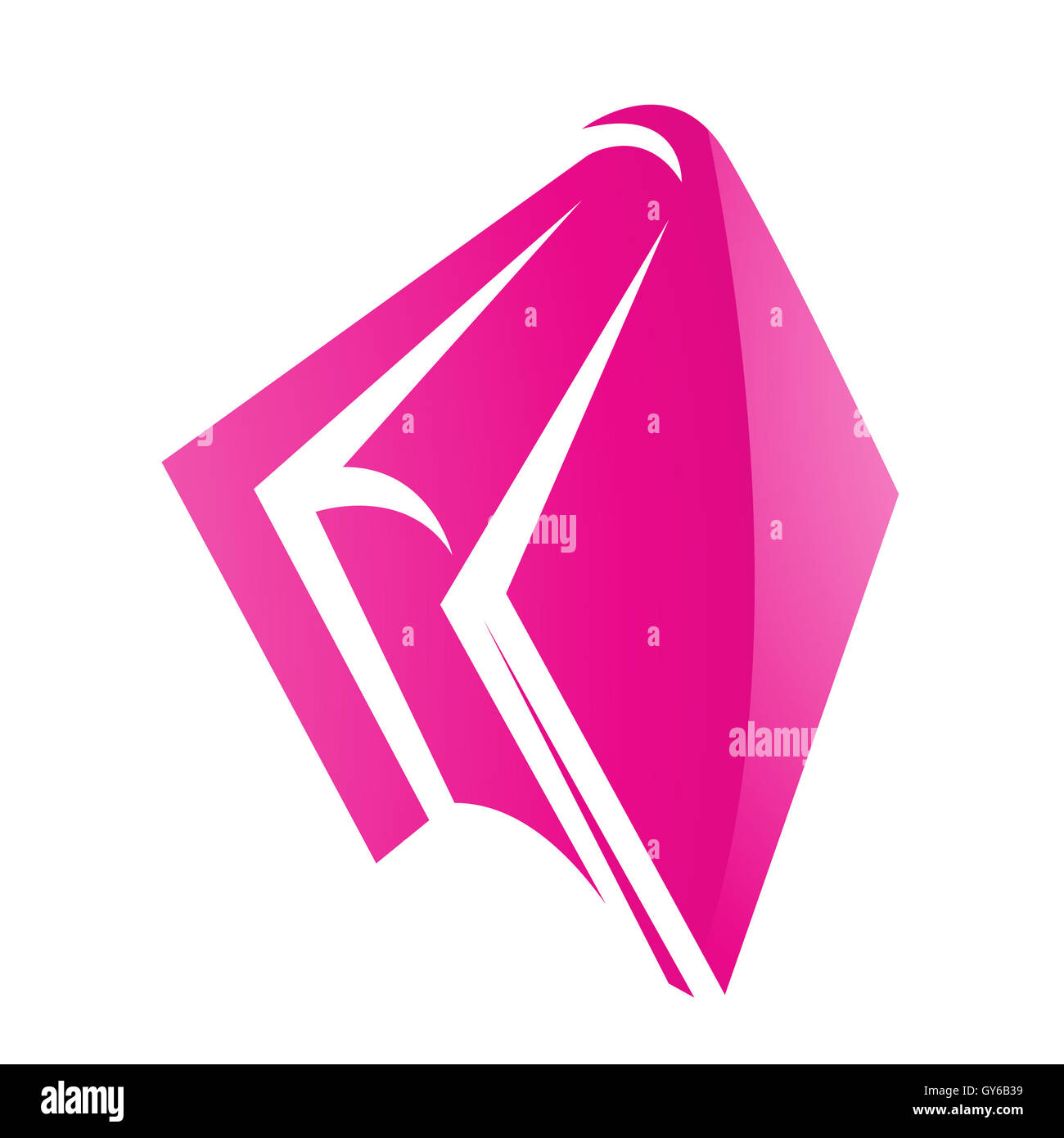 Illustration of Pink Glossy Book Icon isolated on a white background ...