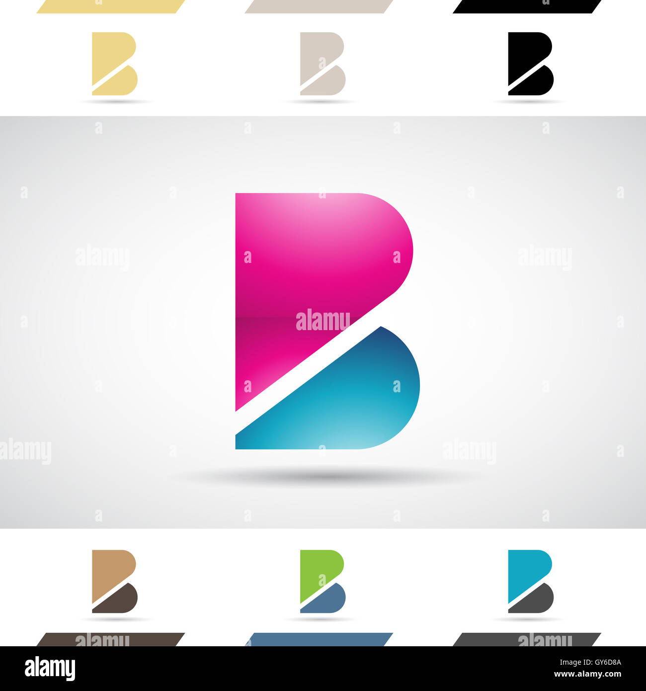 Design Concept of Colorful Stock Logos Icons and Shapes of Letter B ...