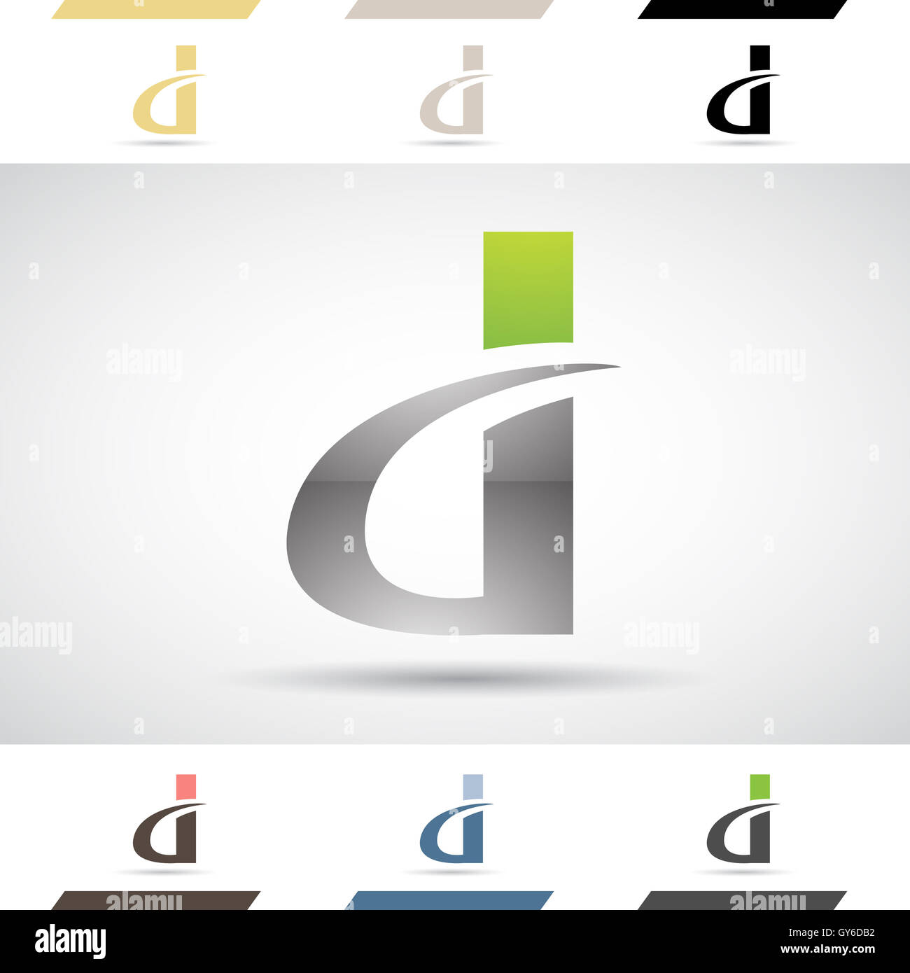 Design Concept of Colorful Stock Logos Icons and Shapes of Letter D ...