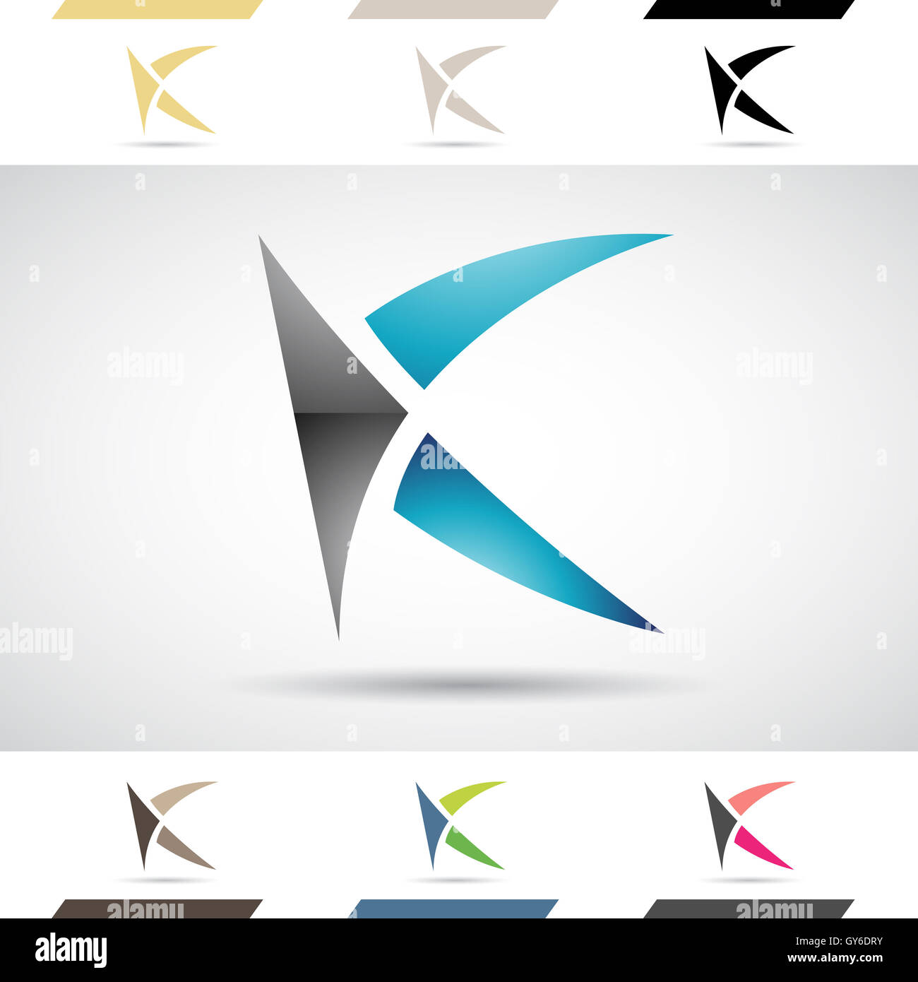 Design Concept of Colorful Stock Logos Icons and Shapes of Letter K ...