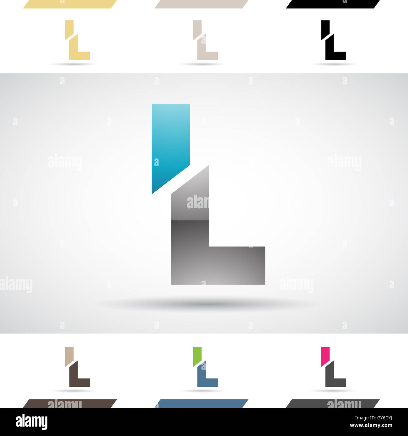 Design Concept of Colorful Stock Logos Icons and Shapes of Letter L ...