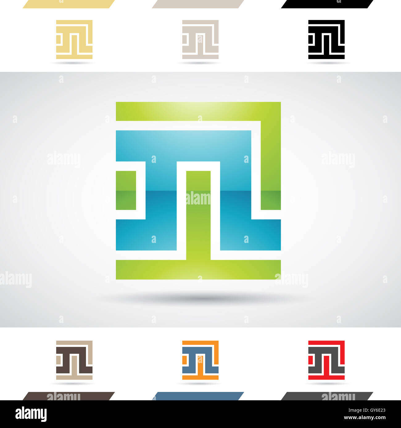 Design Concept of Colorful Stock Logos Icons and Shapes of Letter N ...