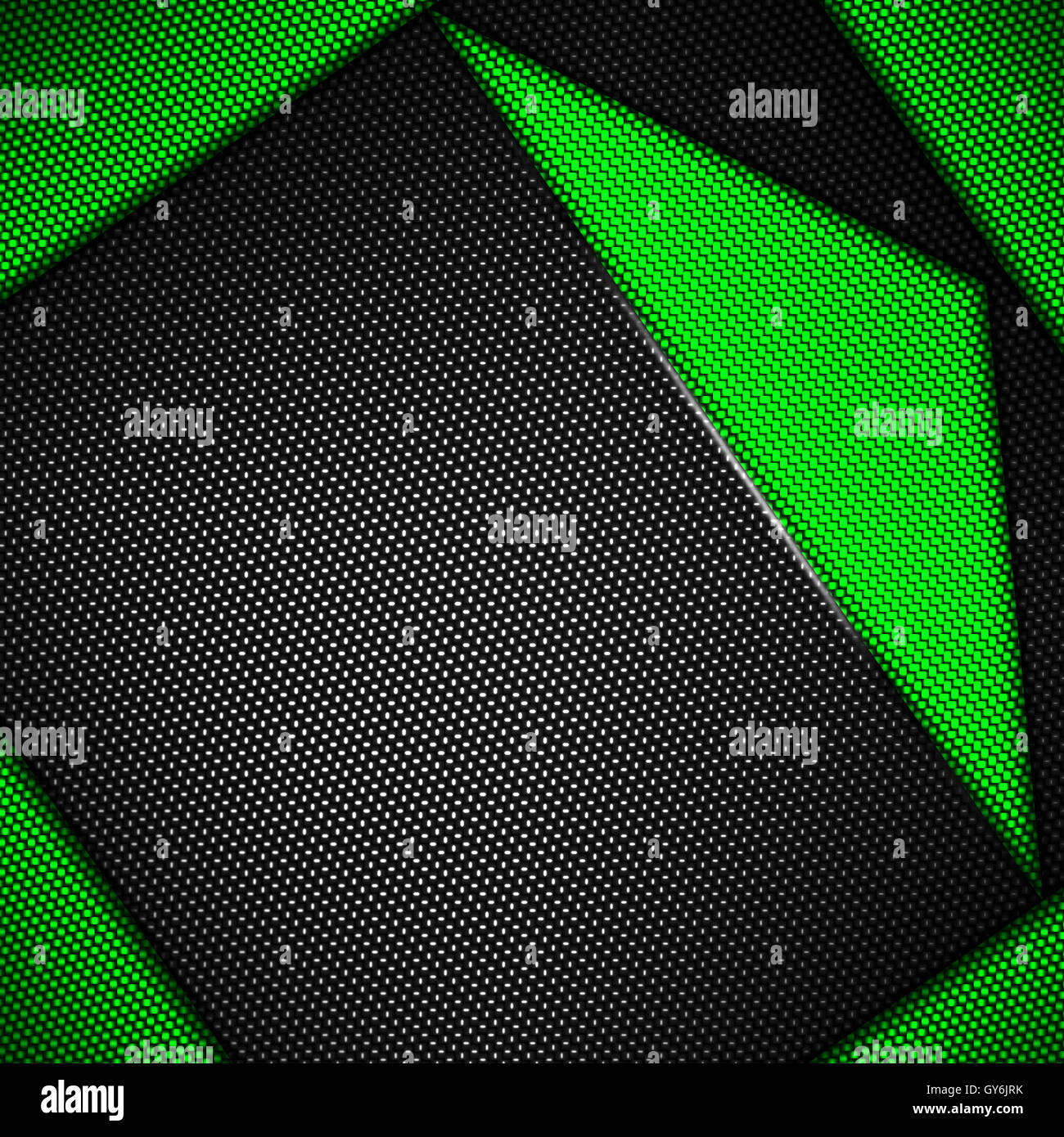 green carbon fiber background. 3d illustration material design. racing