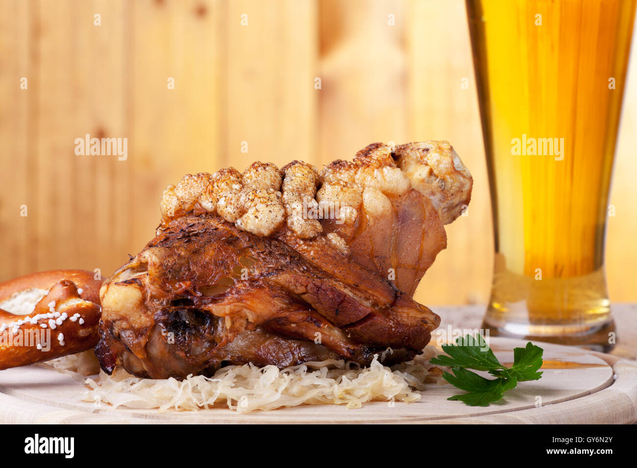 bavarian knuckle of pork Stock Photo