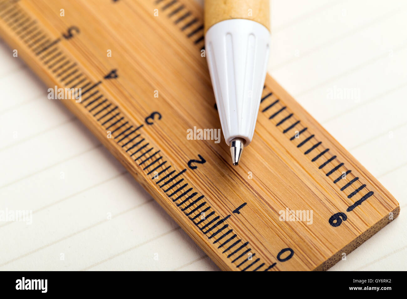 Science Ruler Under Paper Math paper ruler hi-res stock photography and images - Alamy