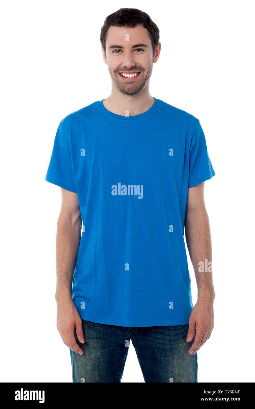 Smart guy posing casually Stock Photo Alamy