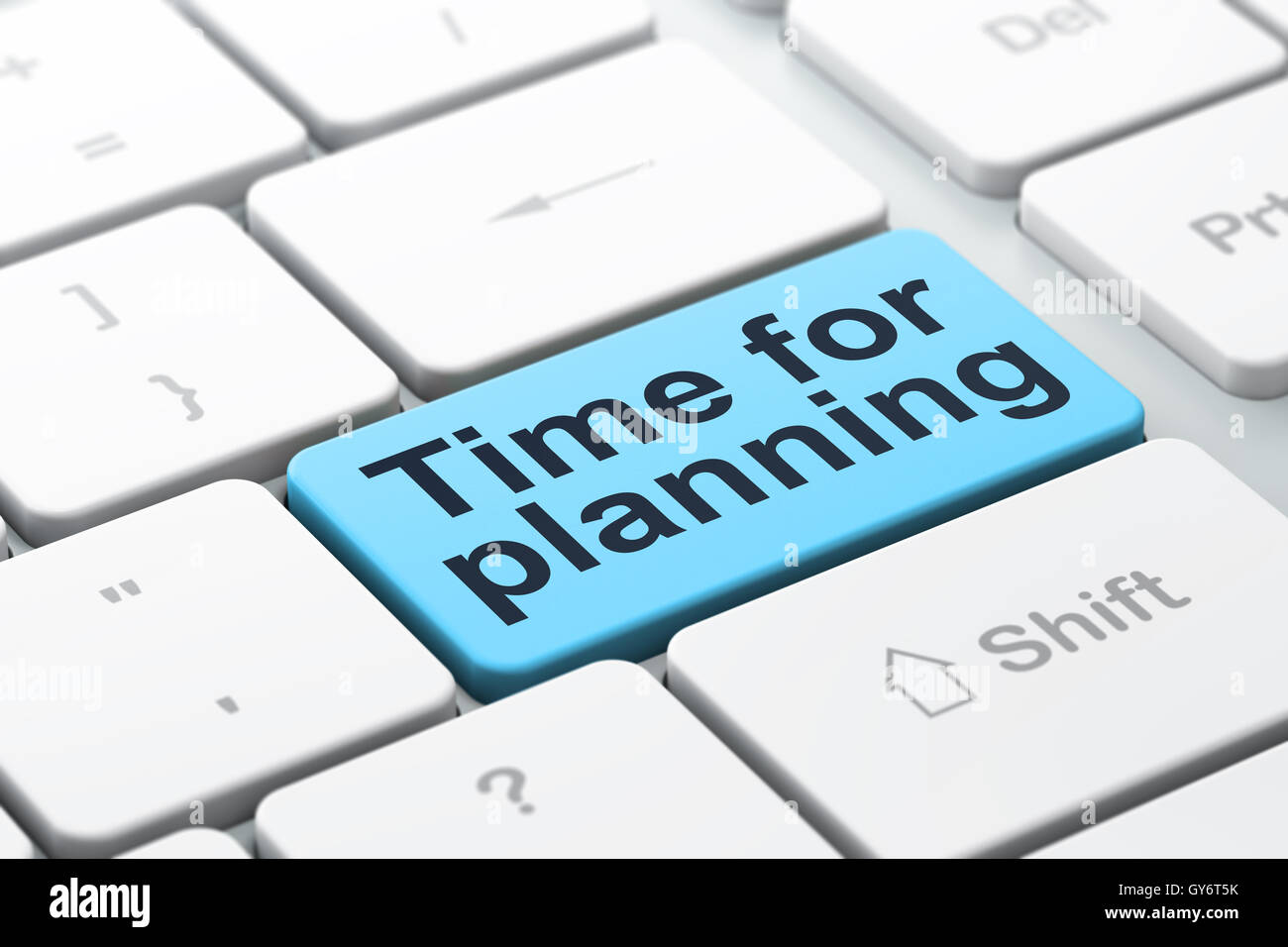 Timeline concept: Time for Planning on computer keyboard background ...