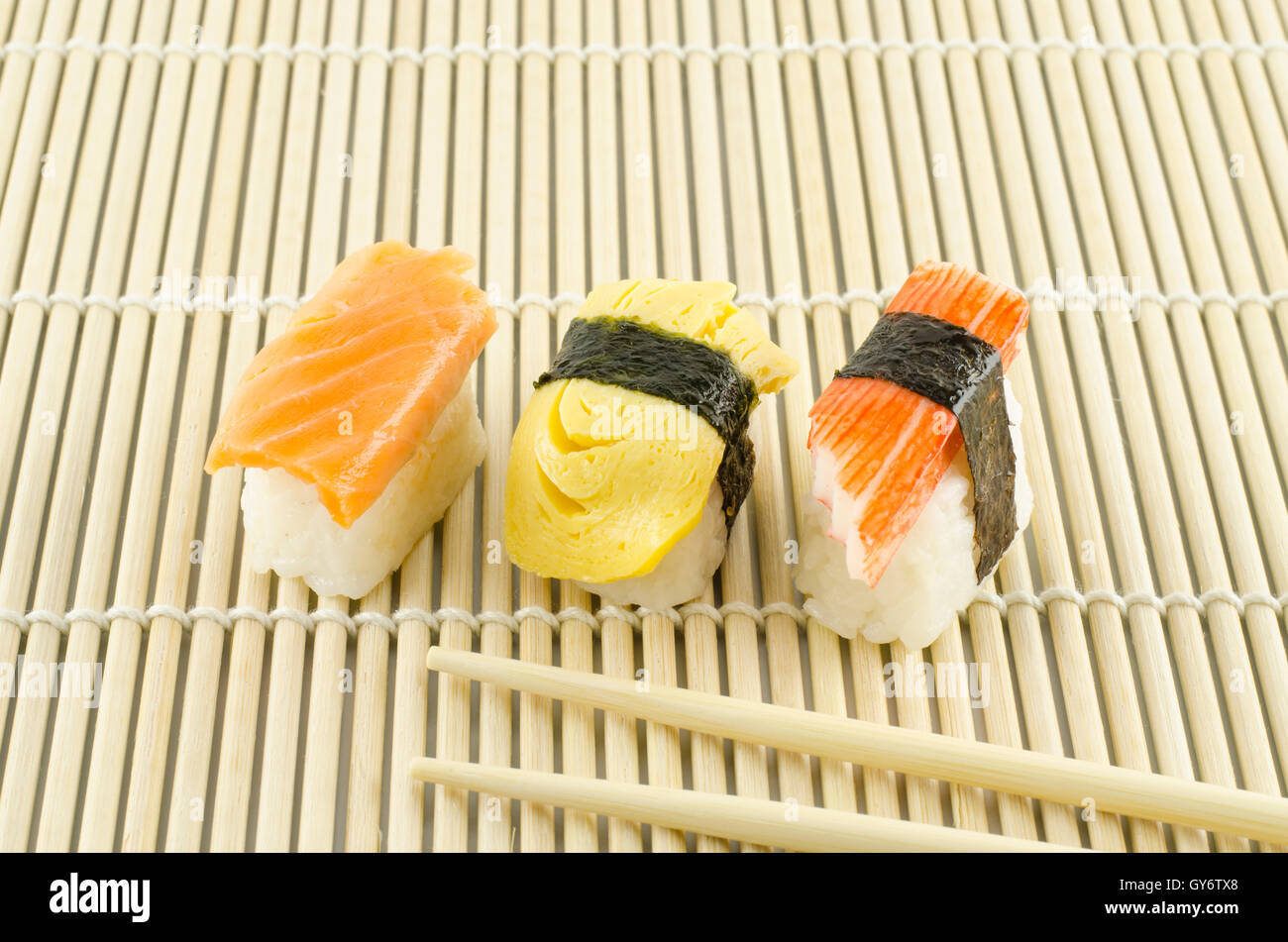 fresh sushi traditional japanese food Stock Photo - Alamy