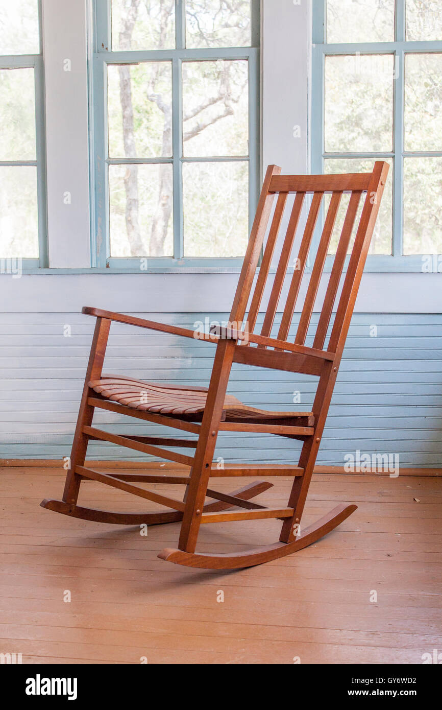Rocking Chair in a Texas Farmhouse Stock Photo Alamy