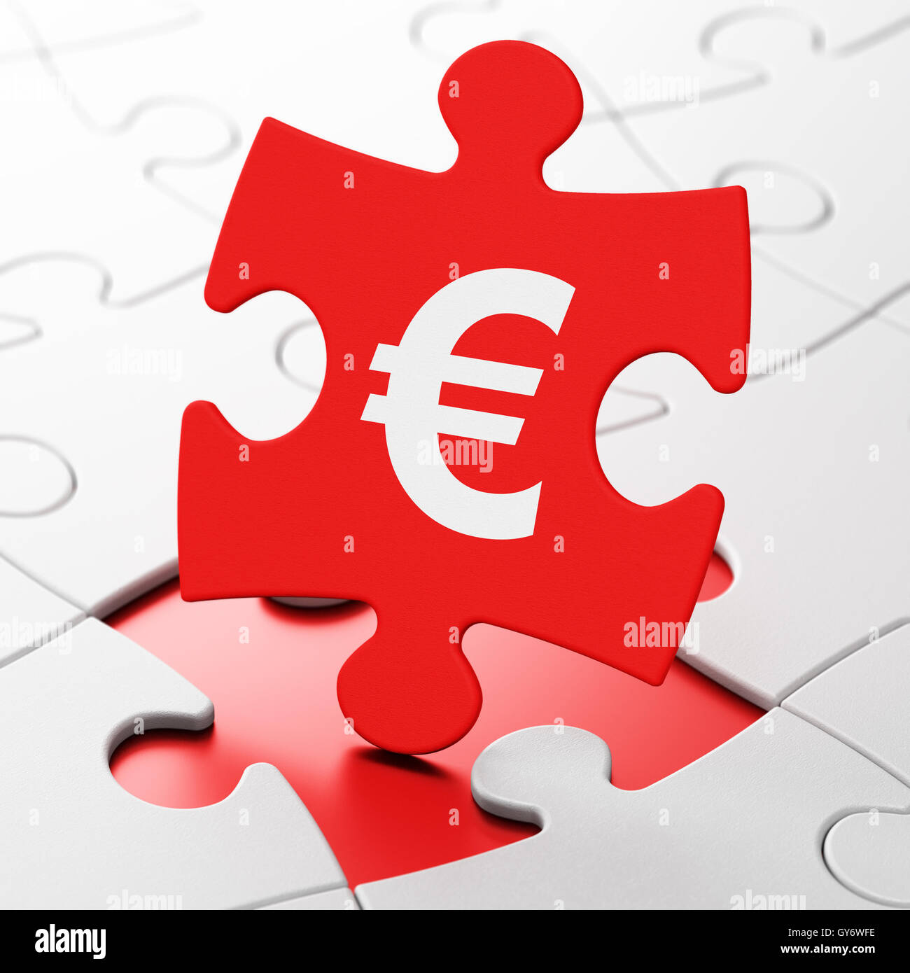 Currency concept: Euro on puzzle background Stock Photo - Alamy
