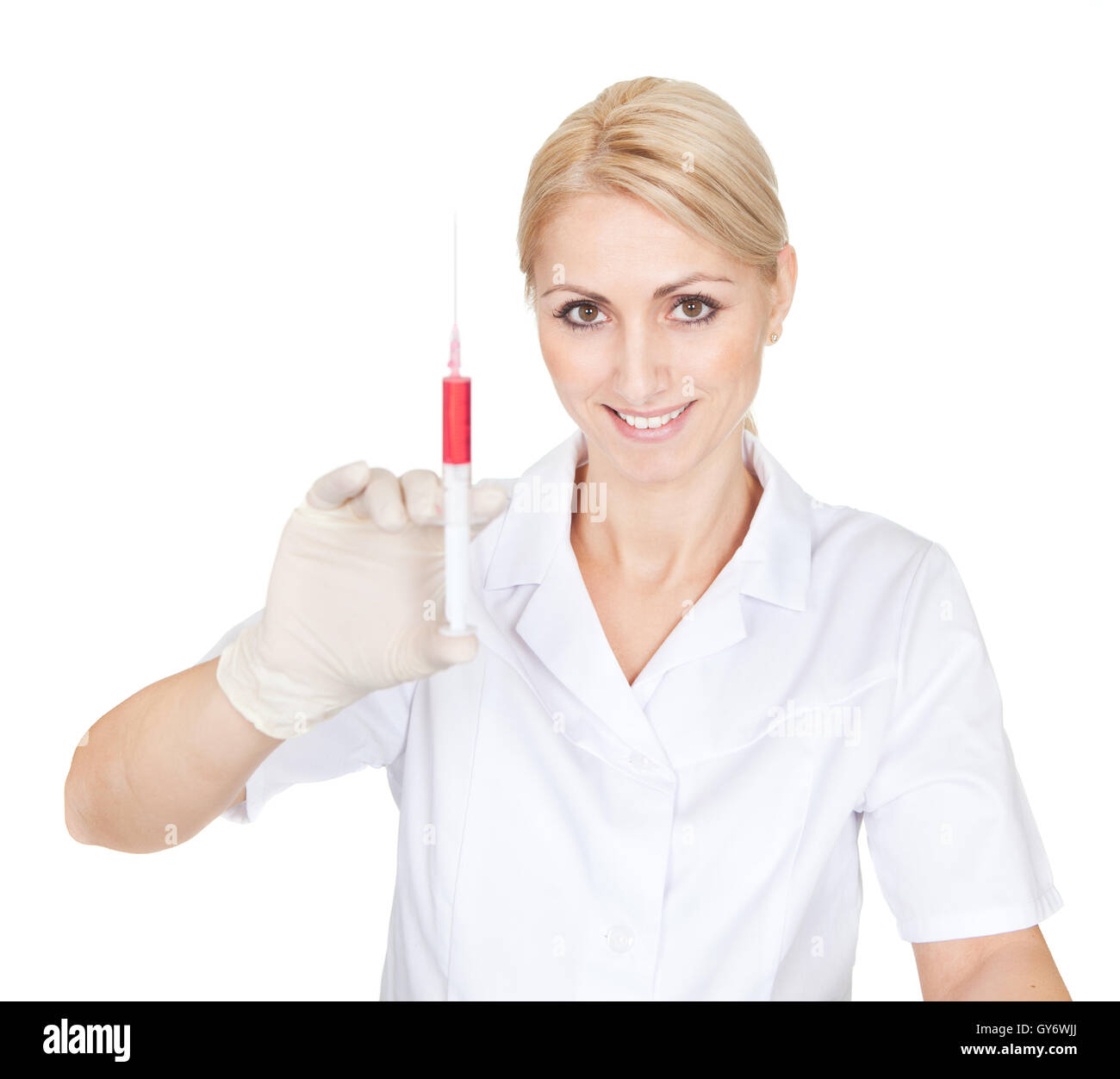 Confident doctor preparing injection Stock Photo - Alamy