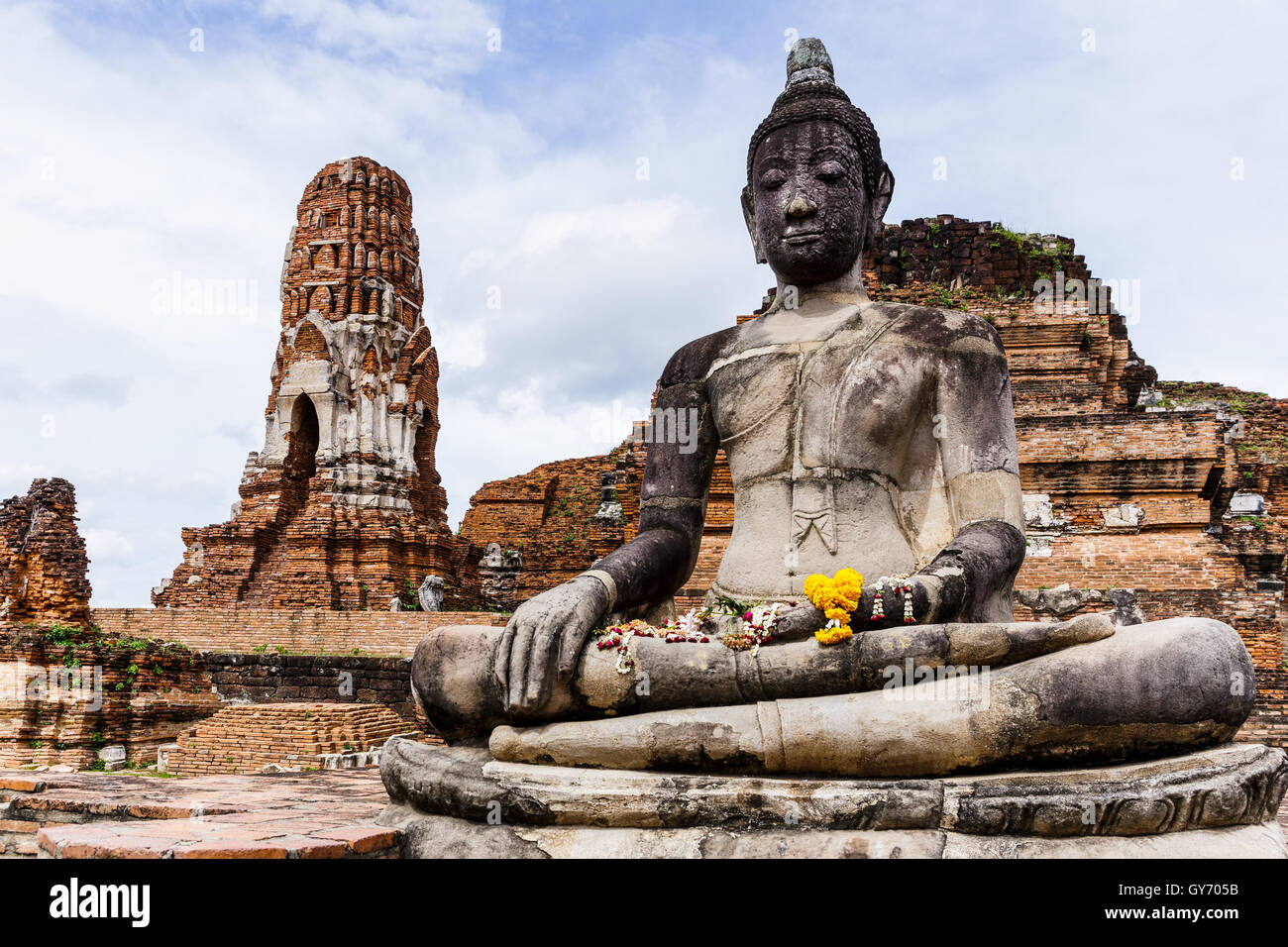 Giant ancient Buddha statue Stock Photo Alamy