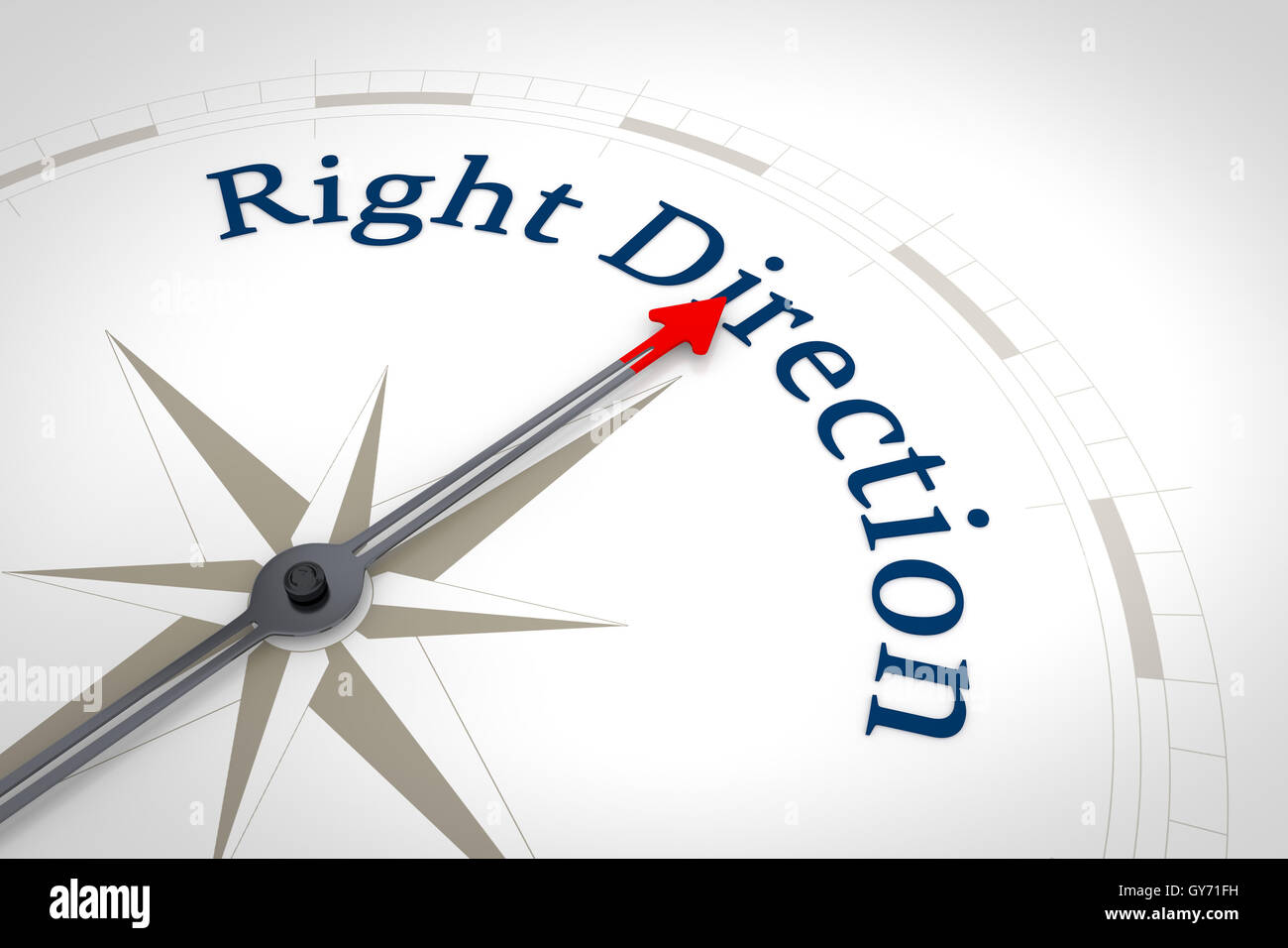 Compass Right Direction Stock Photo Alamy