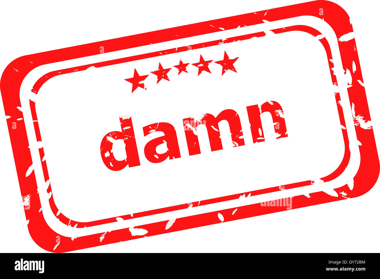 damn word on red rubber old business stamp Stock Photo - Alamy
